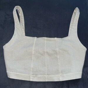 Zara corset type denim crop top